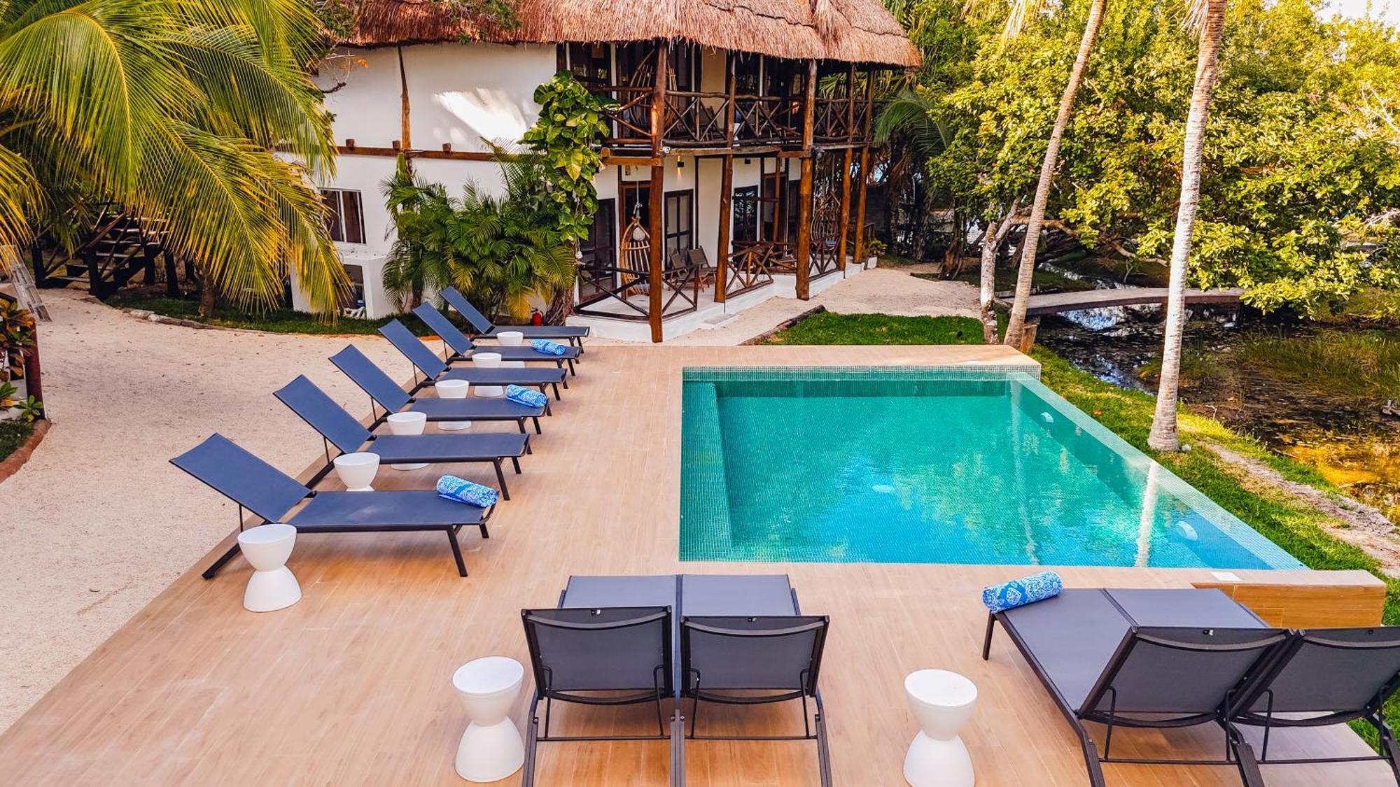 Azulea Bacalar Hotel & Spa - Lagoon Front (Adults Only) Bagian luar foto